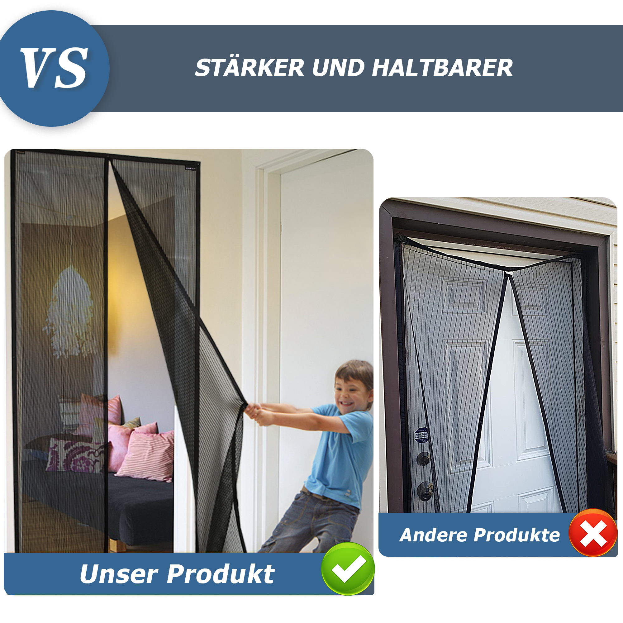 Tenda magnetica per porte, facile da aprire, tiene lontani gli insetti, installazione semplice