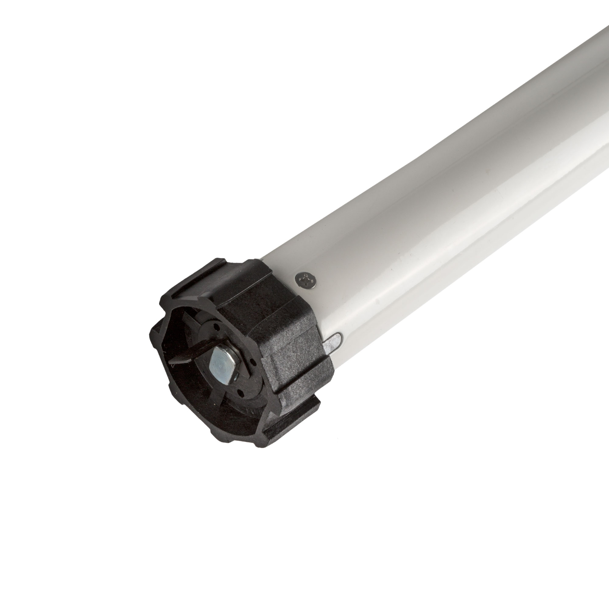 Motore per tende da sole SL con involucro cilindrico e elementi di fissaggio per azionamento tende