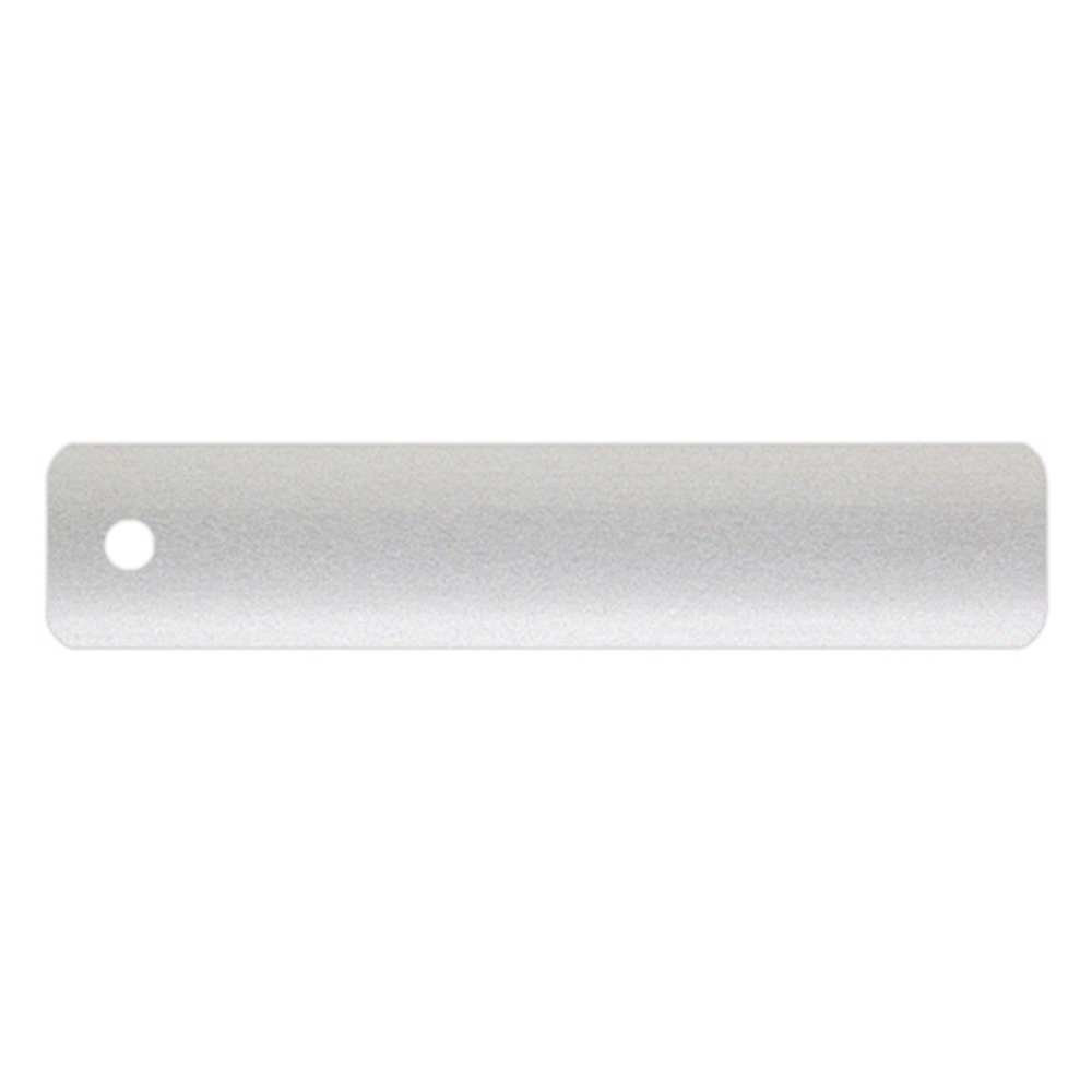 Campioni di lamelle per veneziane in alluminio su misura | 16 mm / 4417 argento / lucido Campione di persiana in alluminio con foro per fissaggio