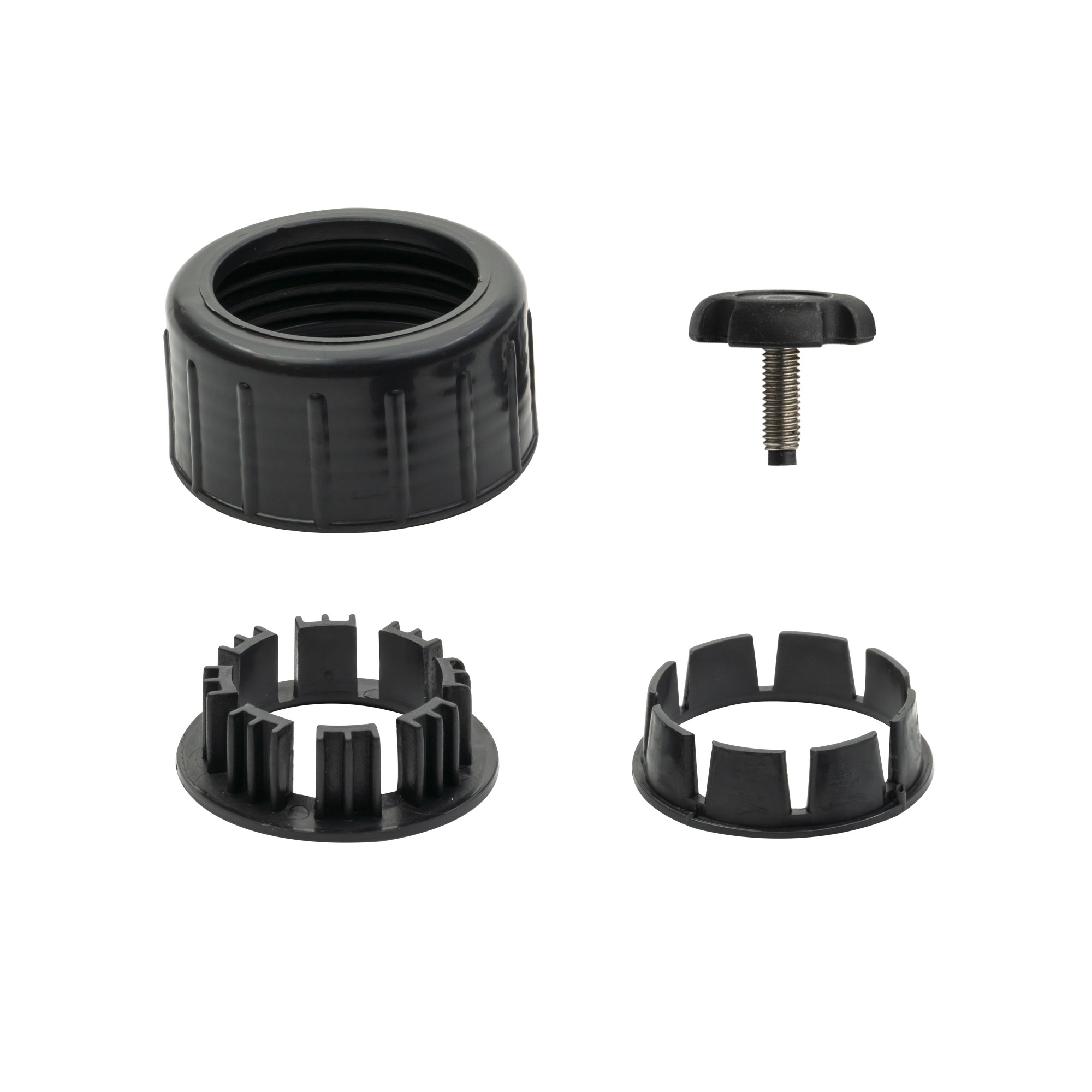 Set di ricambi per supporto per ombrellone con vite e anelli di diverse forme