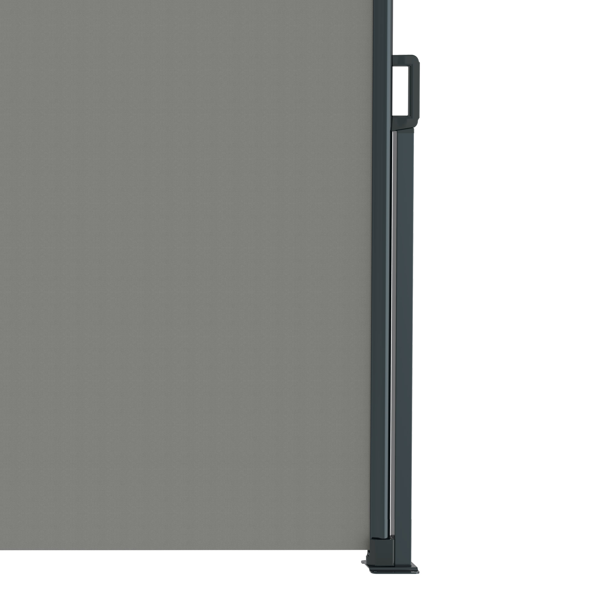 Tenda a caduta laterale con supporto verticale e pannello di protezione della vista estensibile per esterni