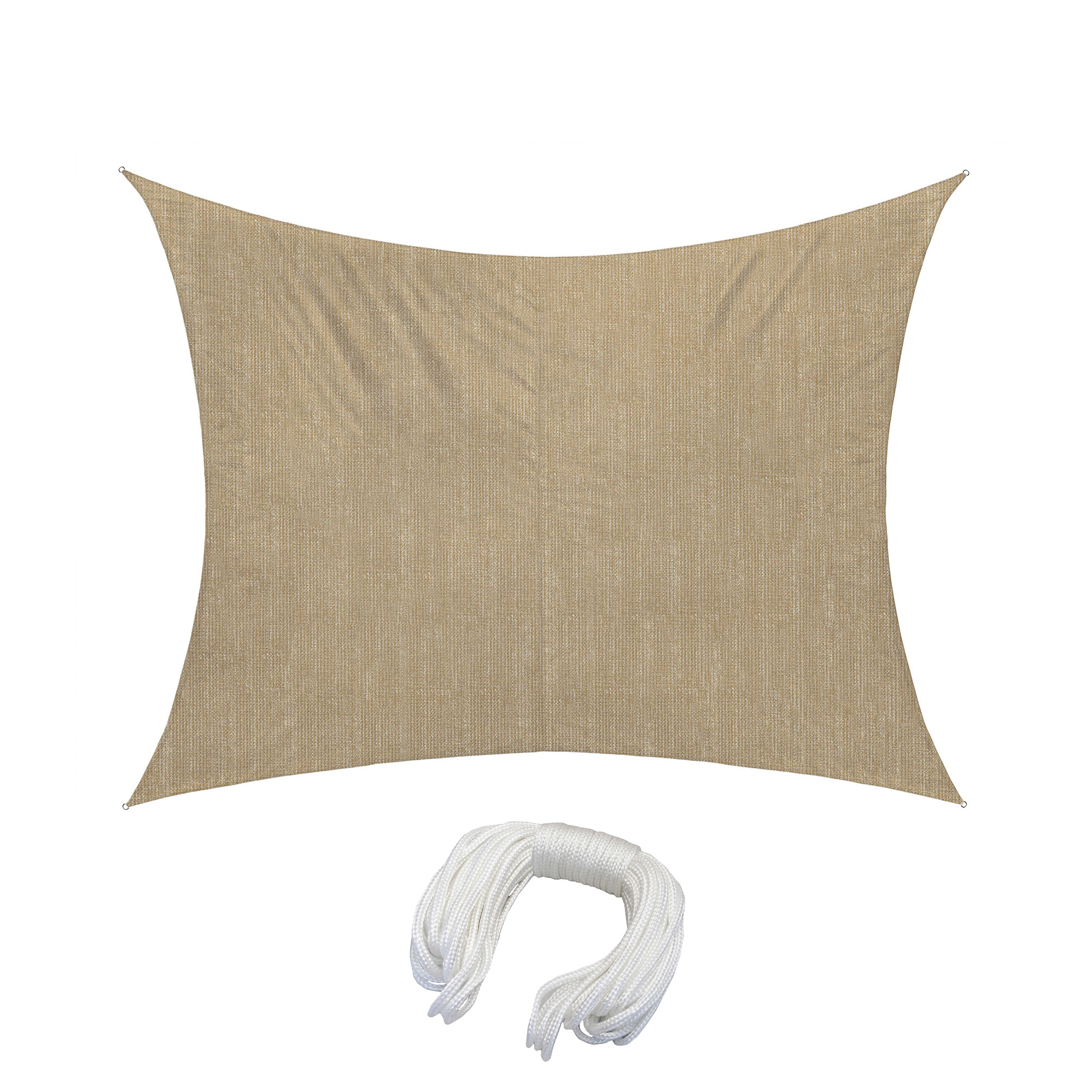 Telo da sole rettangolare con corda di fissaggio