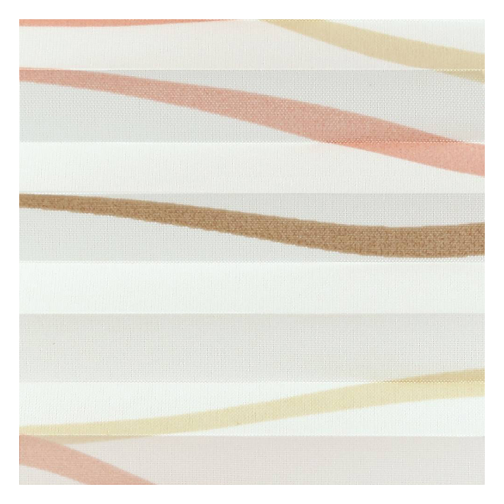 Campioni di tessuto per tenda plissettata su misura | 30851 beige / semi-trasparente / Wave