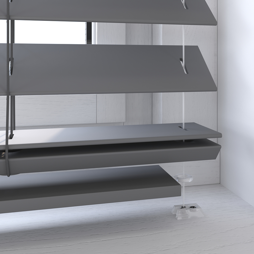 Persiana in legno e bambù con lamelle regolabili per controllo della luce su misura