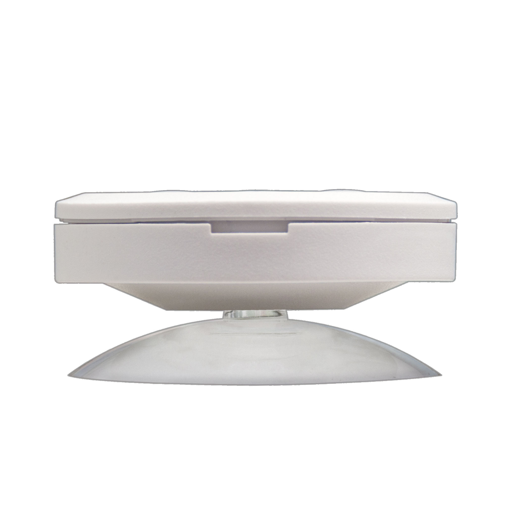 Sensore solare wireless con involucro piatto e ventosa per il fissaggio