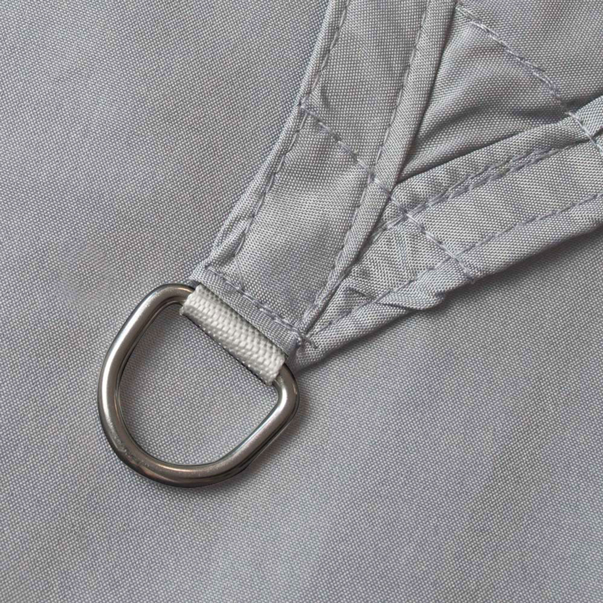 Telo da sole con bordo rinforzato e anello metallico per fissaggio