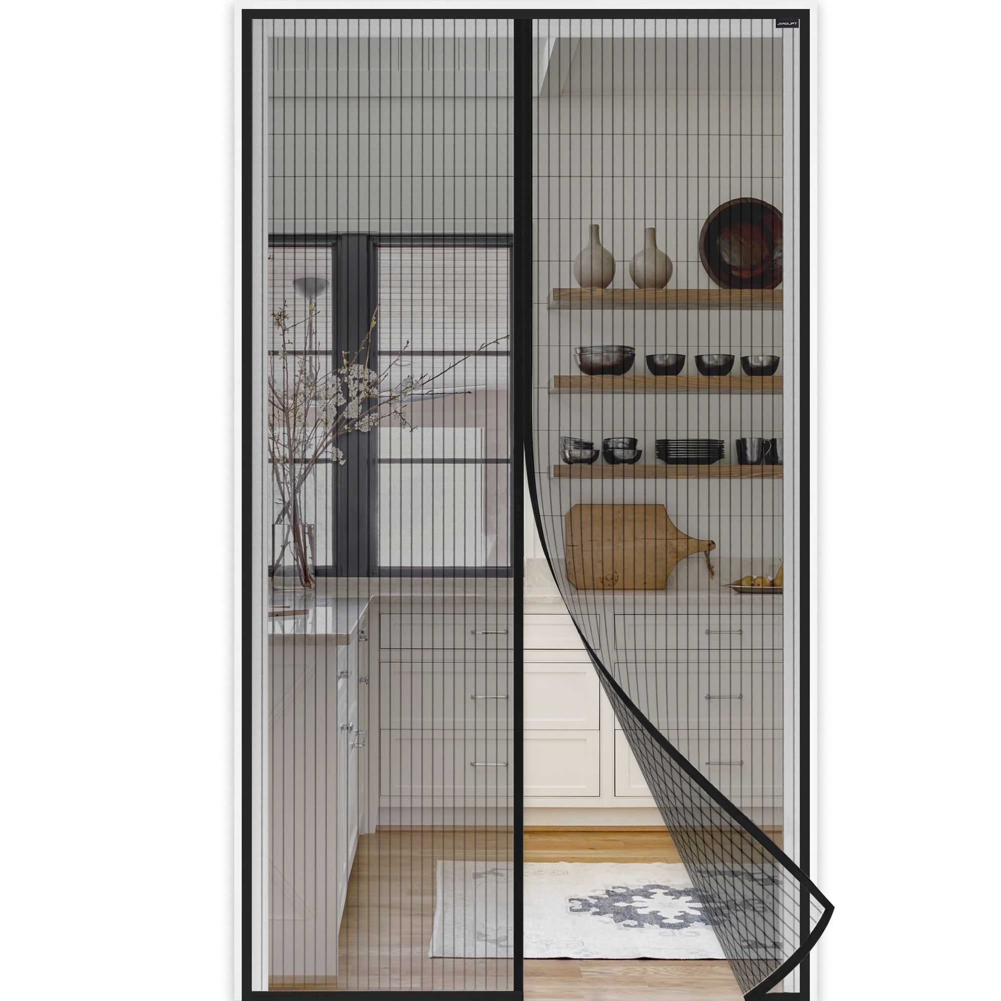 Tenda magnetica per porte come zanzariera con facile utilizzo e montaggio