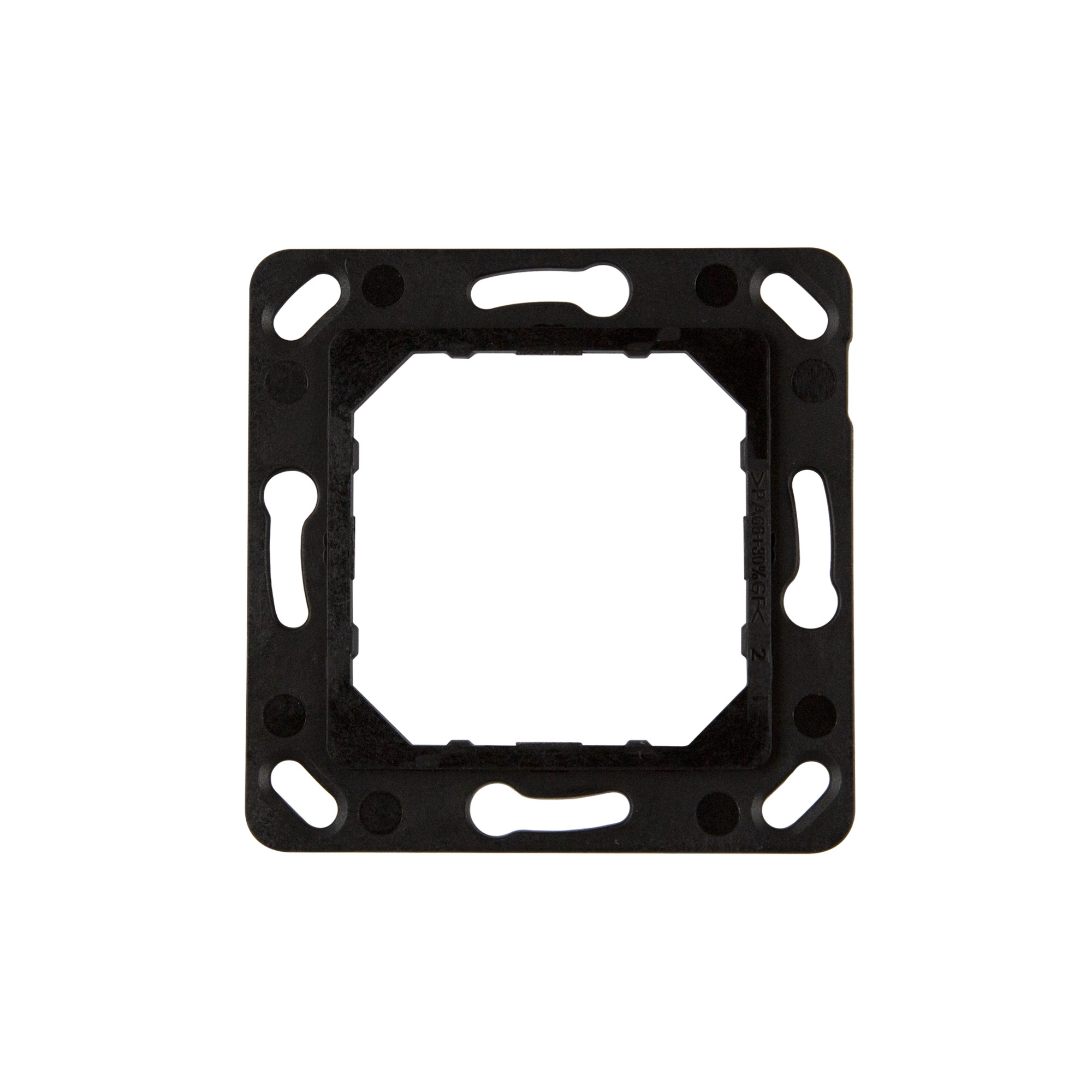 Cornice per timer JMT-Touch con display touch, forma quadrata, elementi di montaggio visibili
