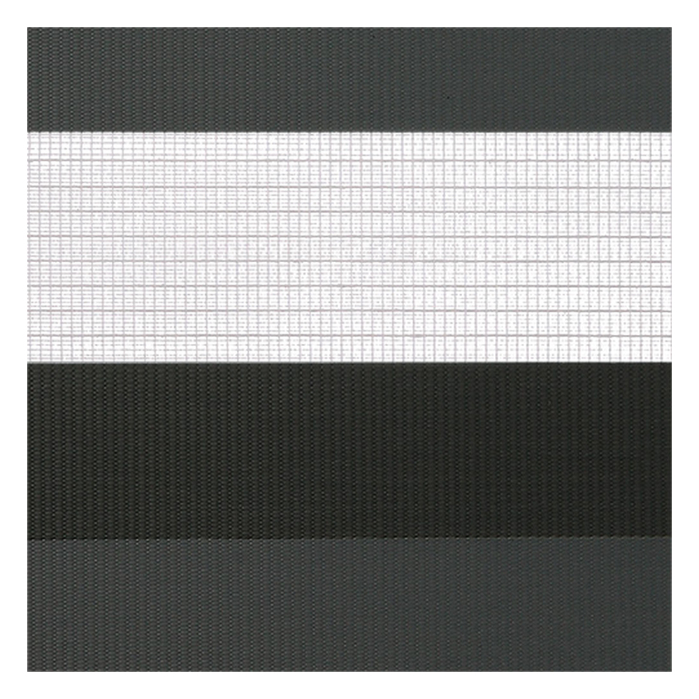 Campioni di tessuto per tende giorno e notte su misura | B462 grigio-nero / semi-trasparente / Dualis Campioni di tessuto per tende giorno e notte su misura | B462 grigio-nero / semi-trasparente / Dualis