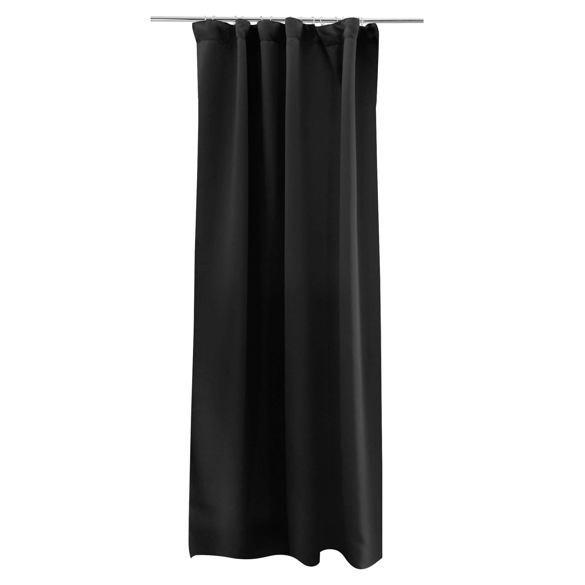 Dettaglio di una tenda con nastro arricciato, materiale strutturato