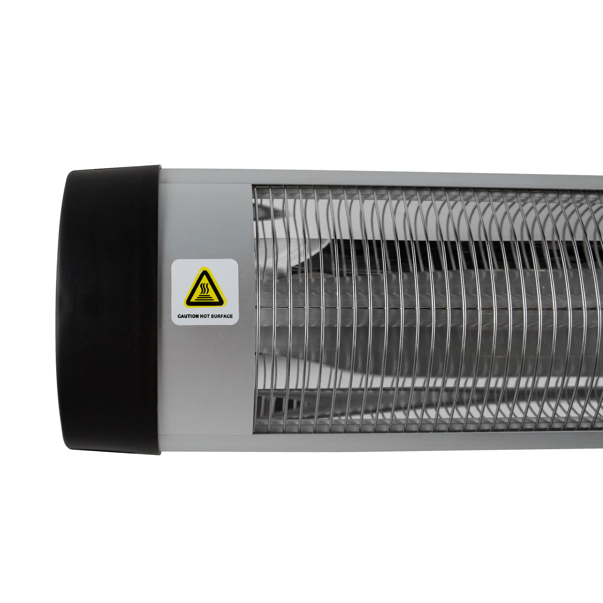 Riscaldatore a infrarossi in quarzo con griglia di protezione e avviso, potenza di riscaldamento 2000 Watt