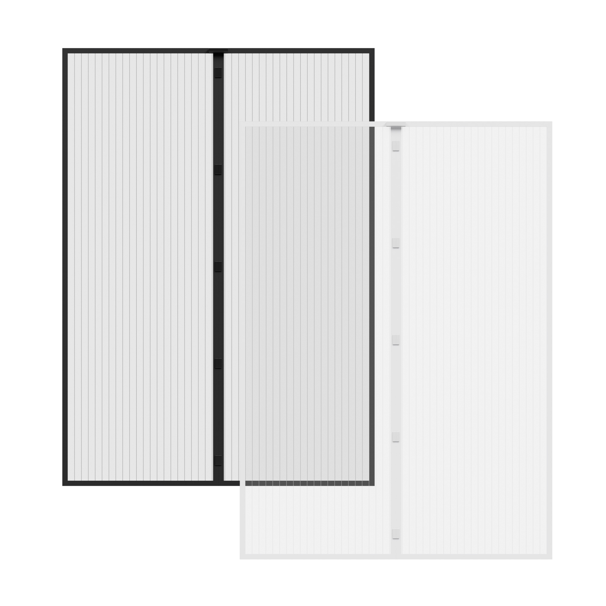 Tenda magnetica per porte con due pannelli e chiusura magnetica