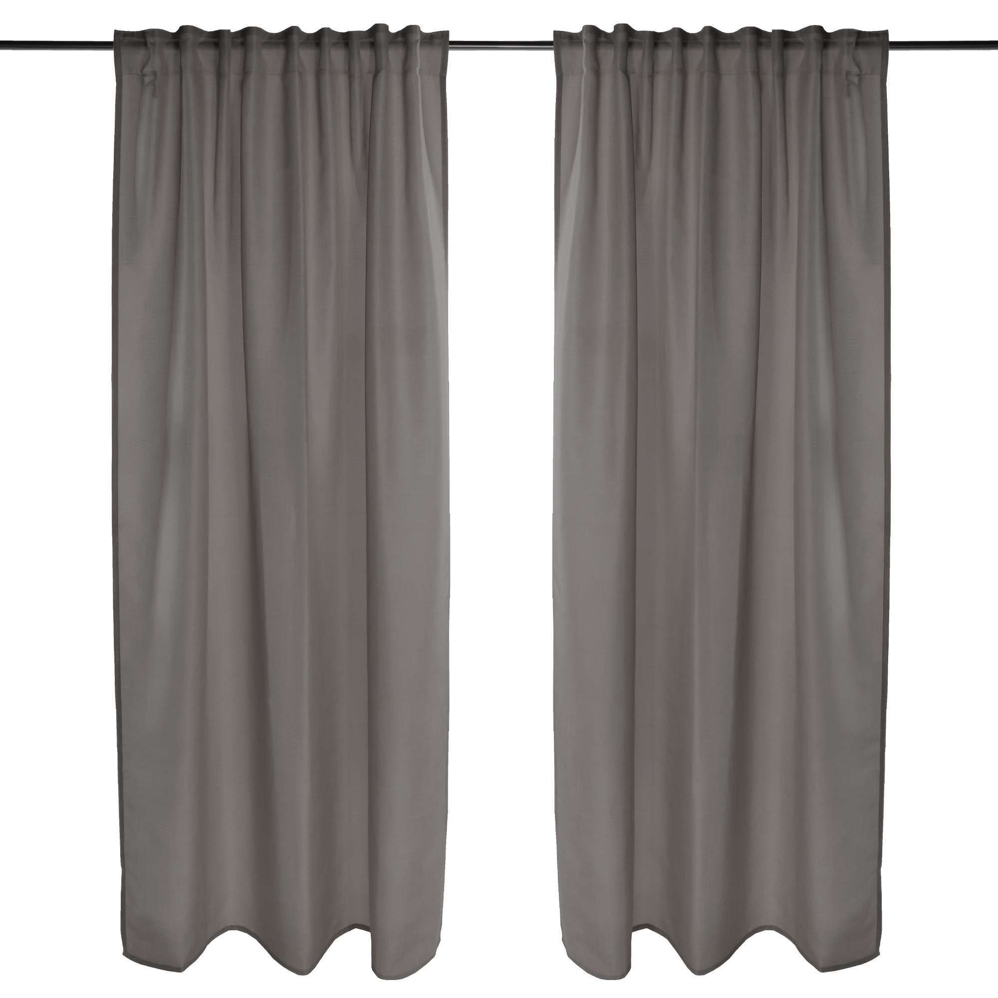 Tenda con nastro combinato e struttura in lino, vista dettagliata del lato della stanza e della finestra