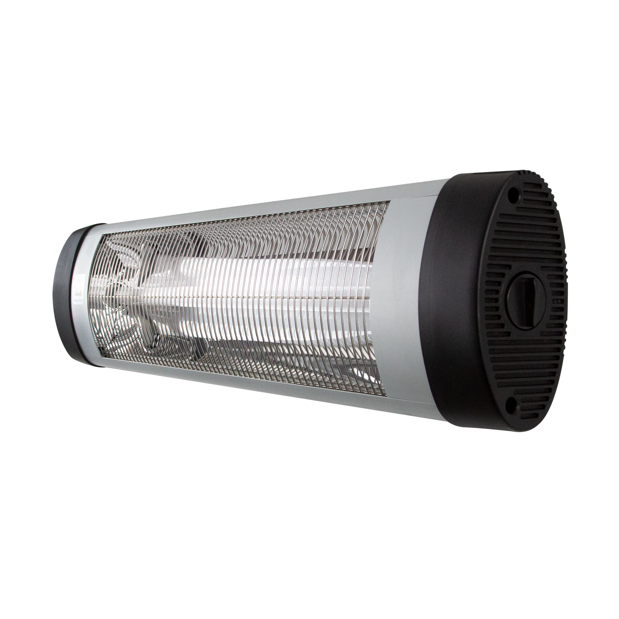 Riscaldatore a infrarossi in quarzo con griglia di protezione e involucro, potenza 2000 Watt