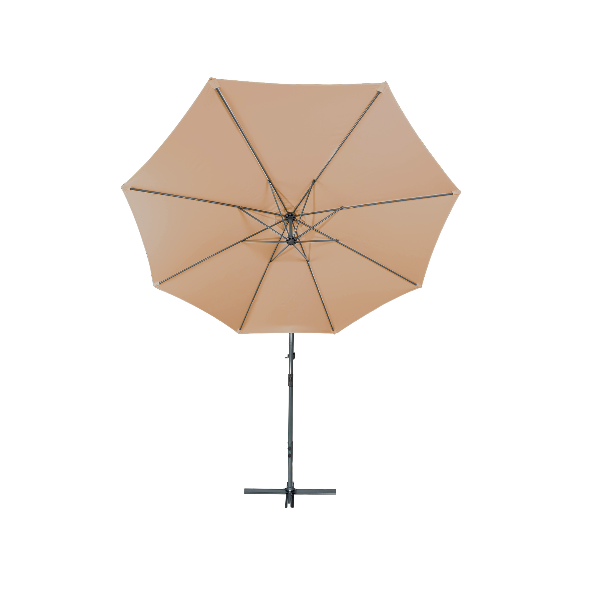 Ombrellone freestanding con supporto laterale e palo centrale