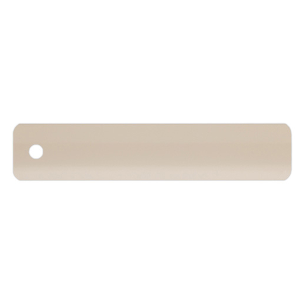 Campioni di lamelle per veneziane in alluminio su misura | 16 mm / 2005 beige / lucido Campione di persiana in alluminio con foro per fissaggio