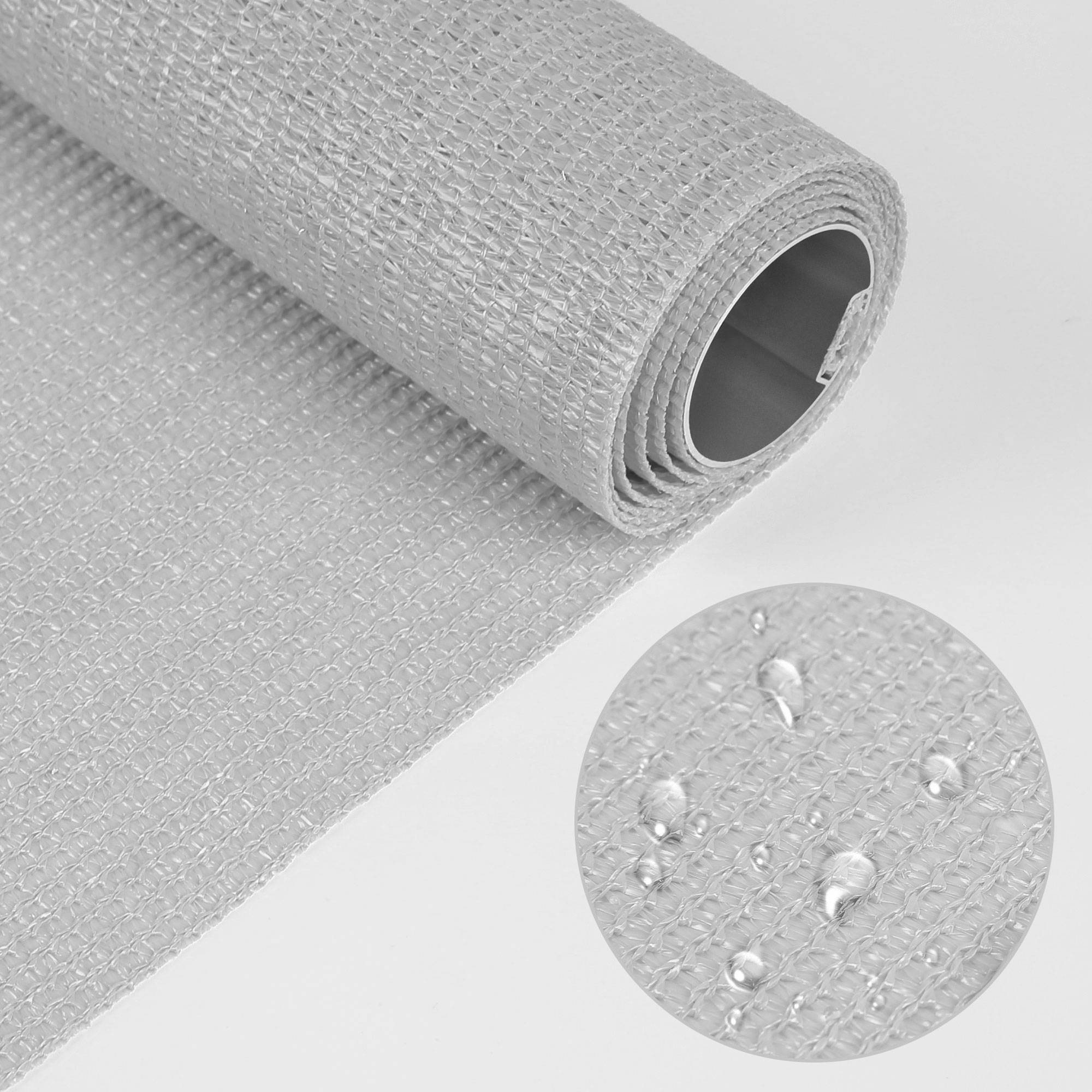 Rullo di un tendone da esterno con superficie idrorepellente e tessuto strutturato