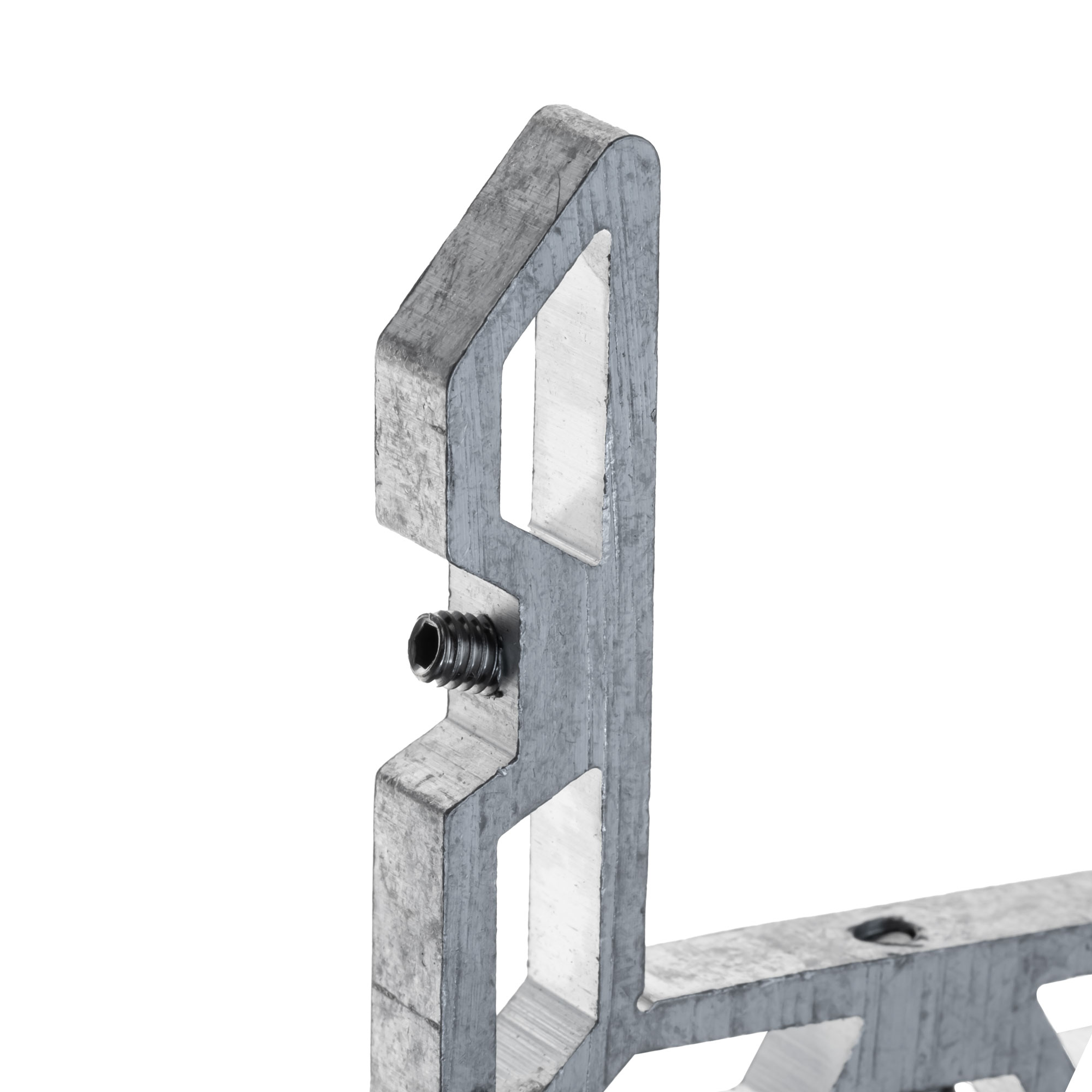 Giunto angolare per telai di protezione contro gli insetti in metallo con filetage et découpes