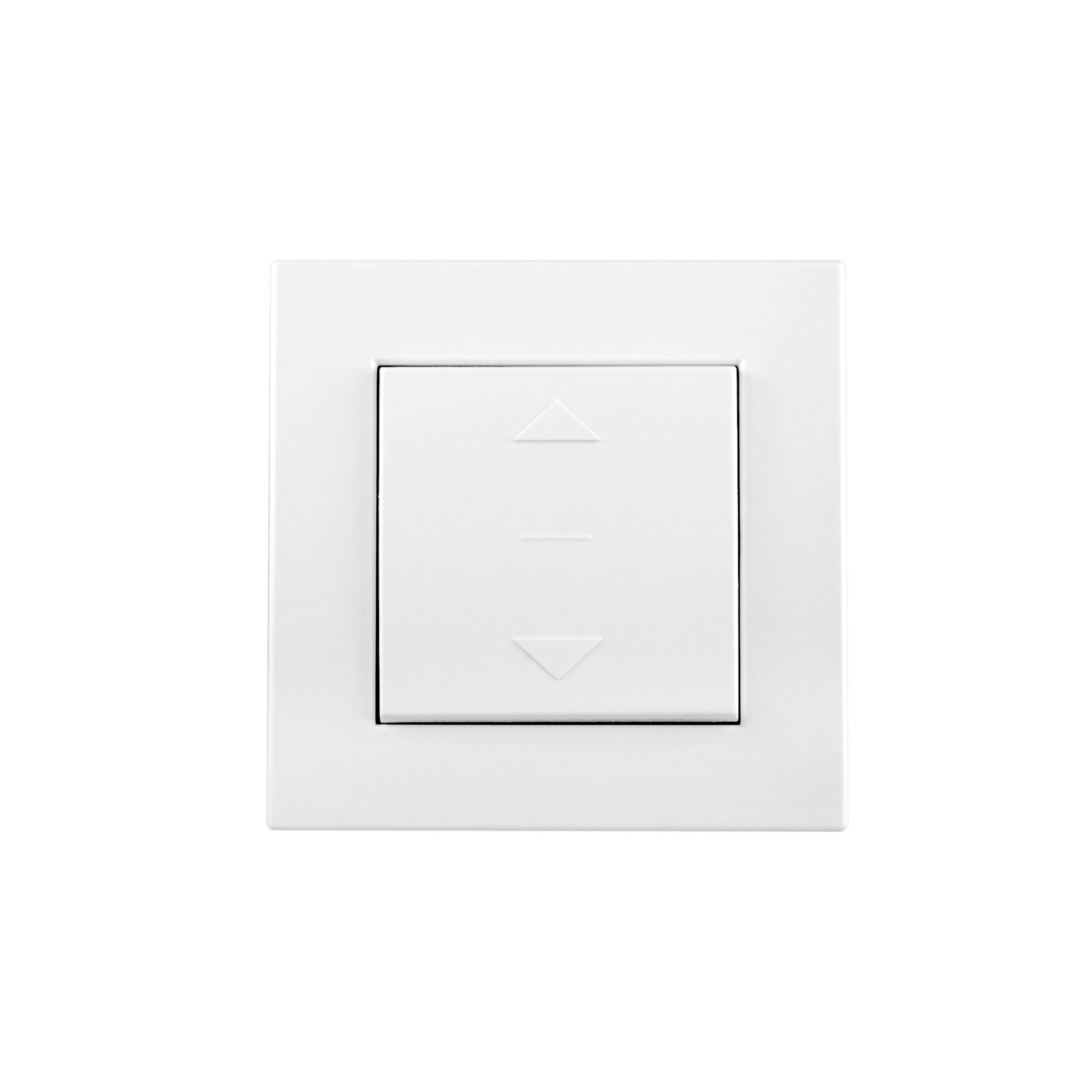 Interruttore di design con cornice esterna e simboli di freccia per il funzionamento