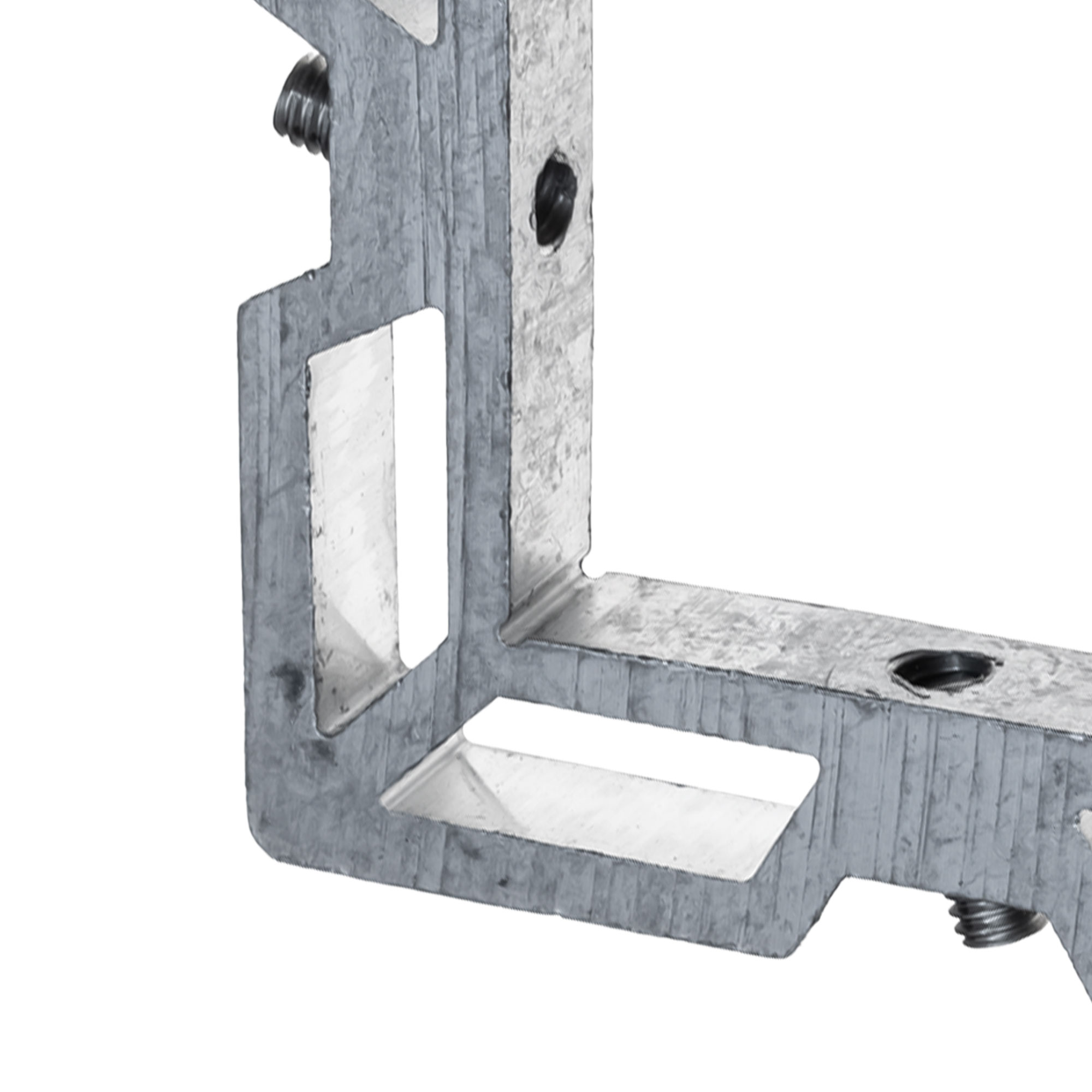 Giunti angolari in alluminio per telai di protezione contro gli insetti, costruzione a L con fori per viti