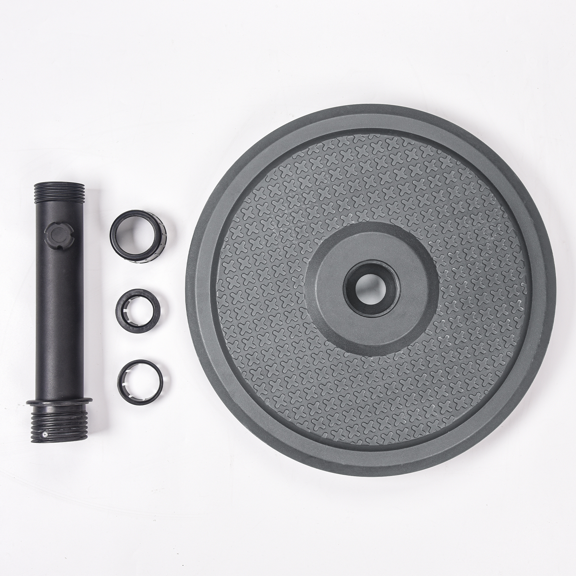 Supporto per ombrellone smontato con tubo e base rotonda per stabilità