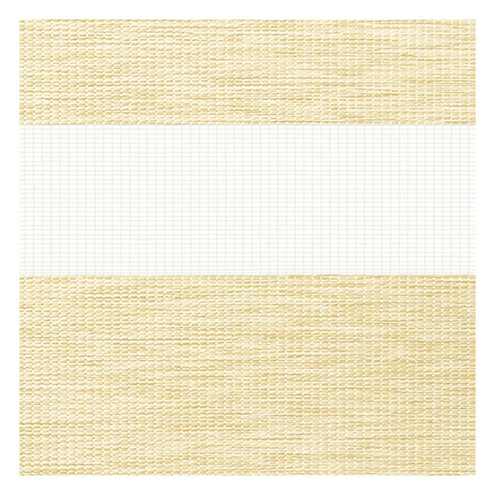 Campioni di tessuto per tende giorno e notte su misura | A402 beige-crema / semi-trasparente / Madera