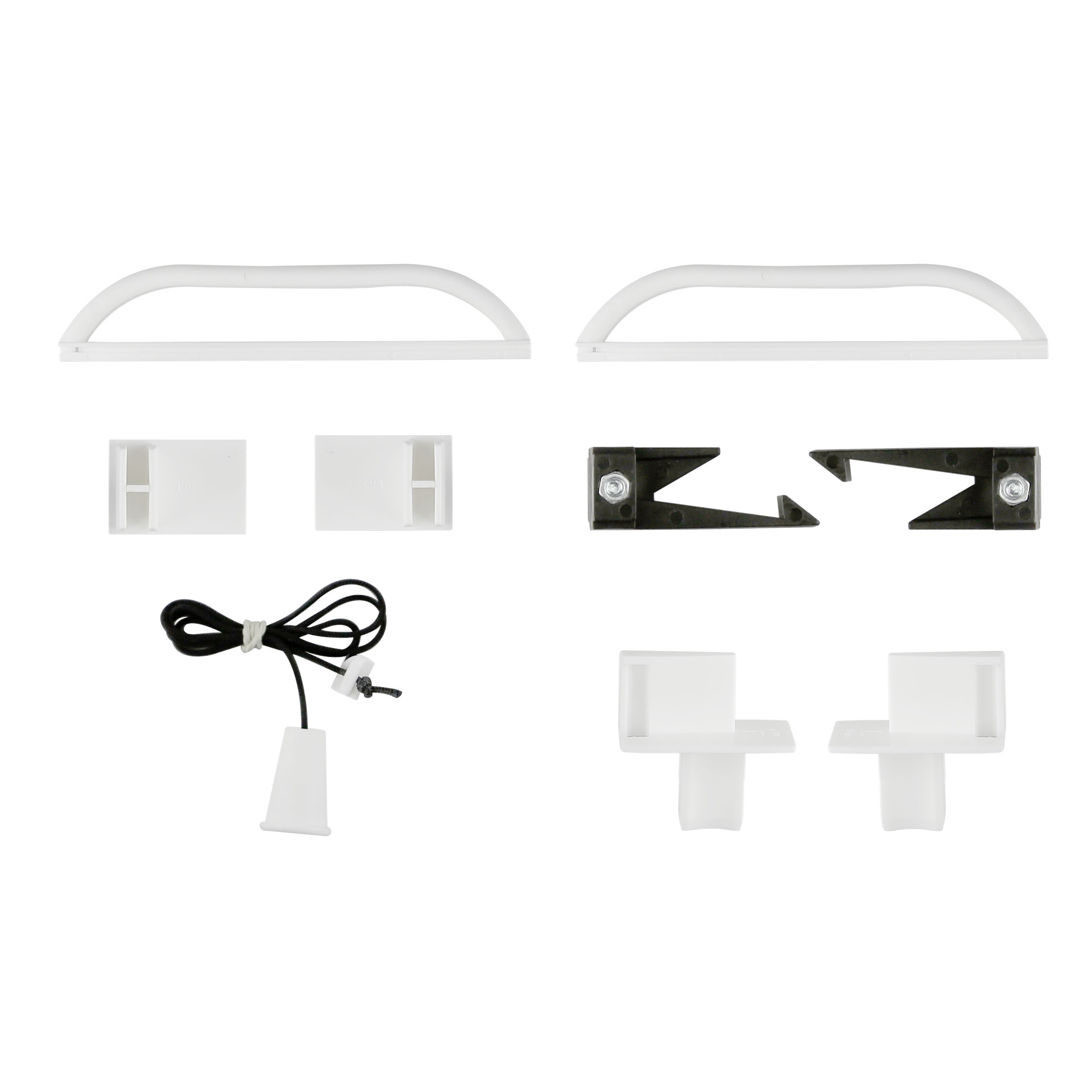 Set di ricambi per tende esterne con guida laterale, vari componenti e accessori