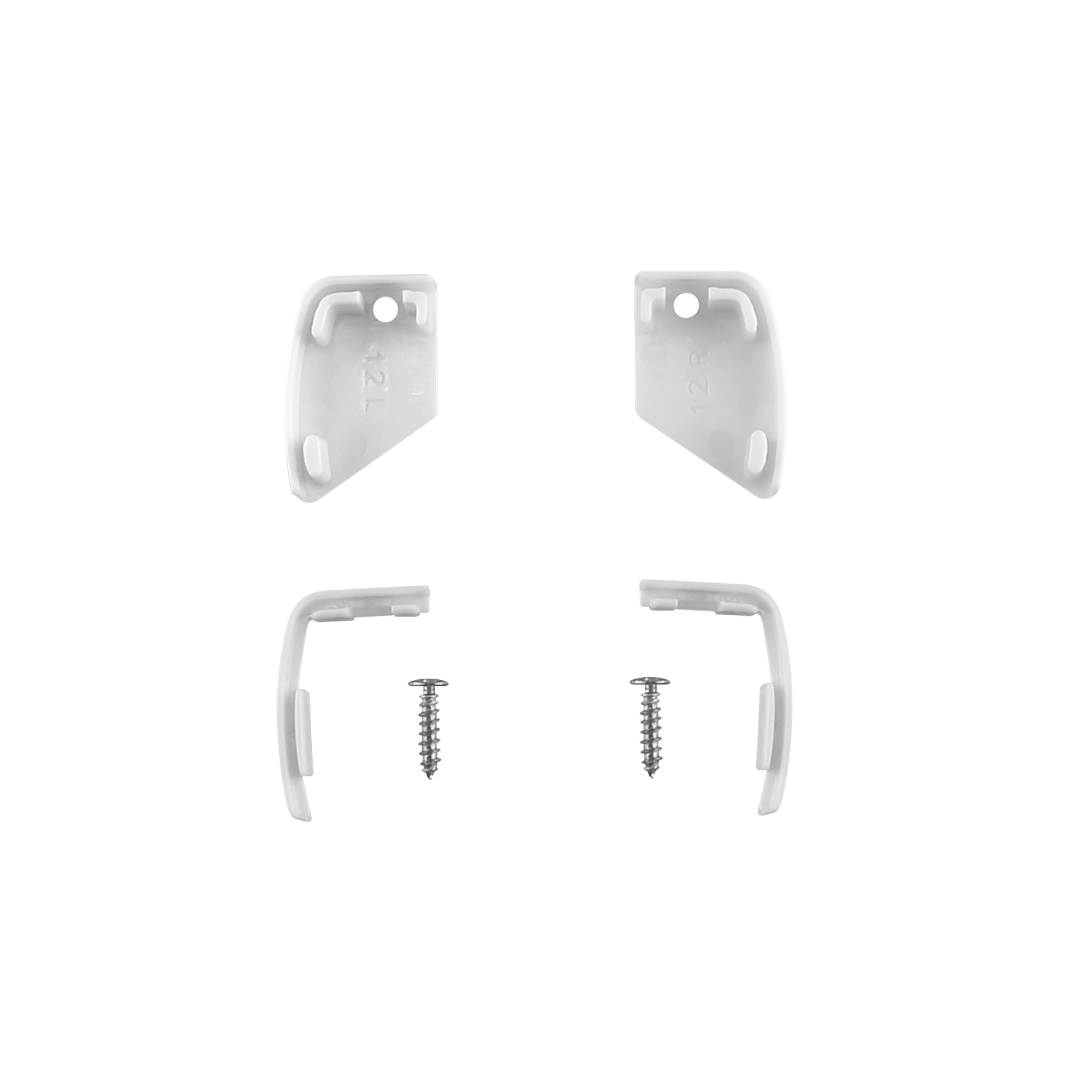 Set di guide per tende oscuranti con supporti e viti
