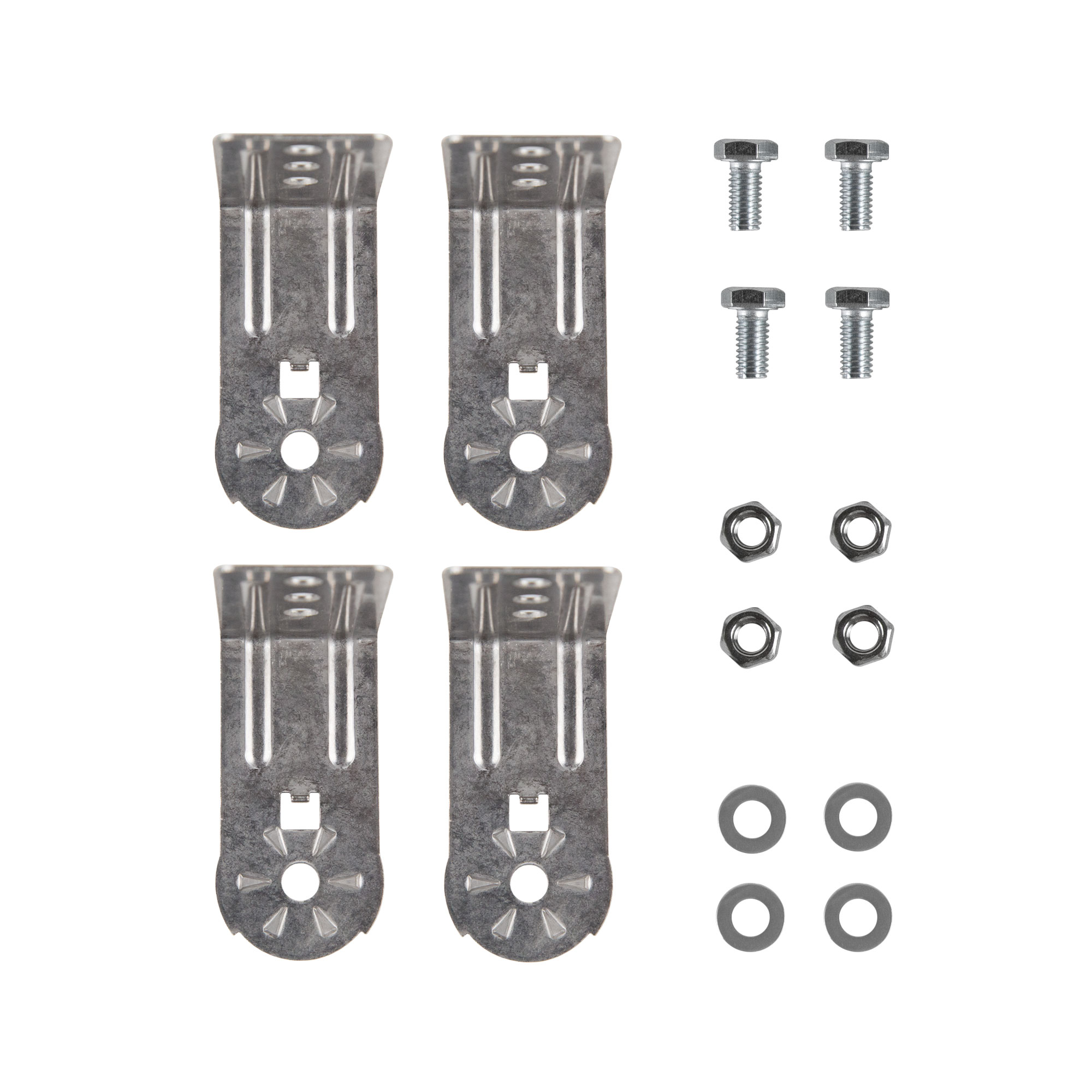 Accessori di montaggio per riscaldatori con supporti, viti, dadi e rondelle