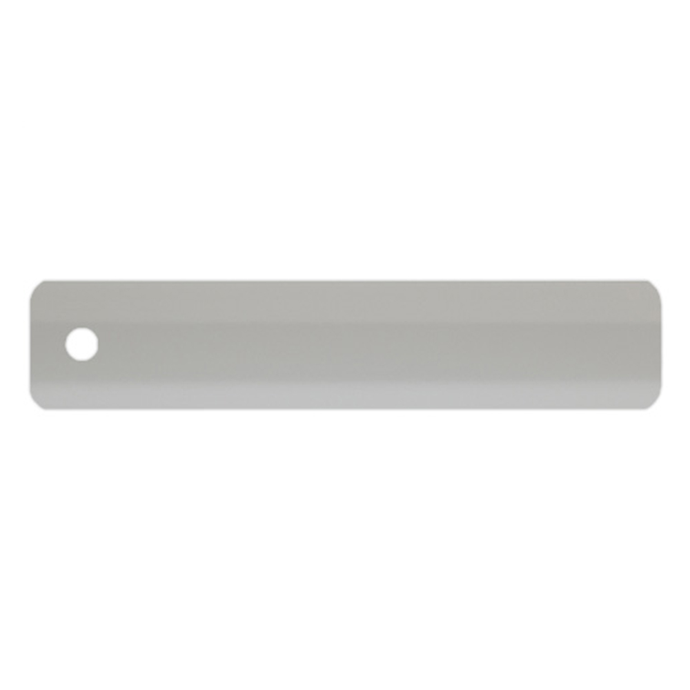 Campioni di lamelle per veneziane in alluminio su misura | 16 mm / 158 grigio / lucido Campione di persiana in alluminio con foro per fissaggio