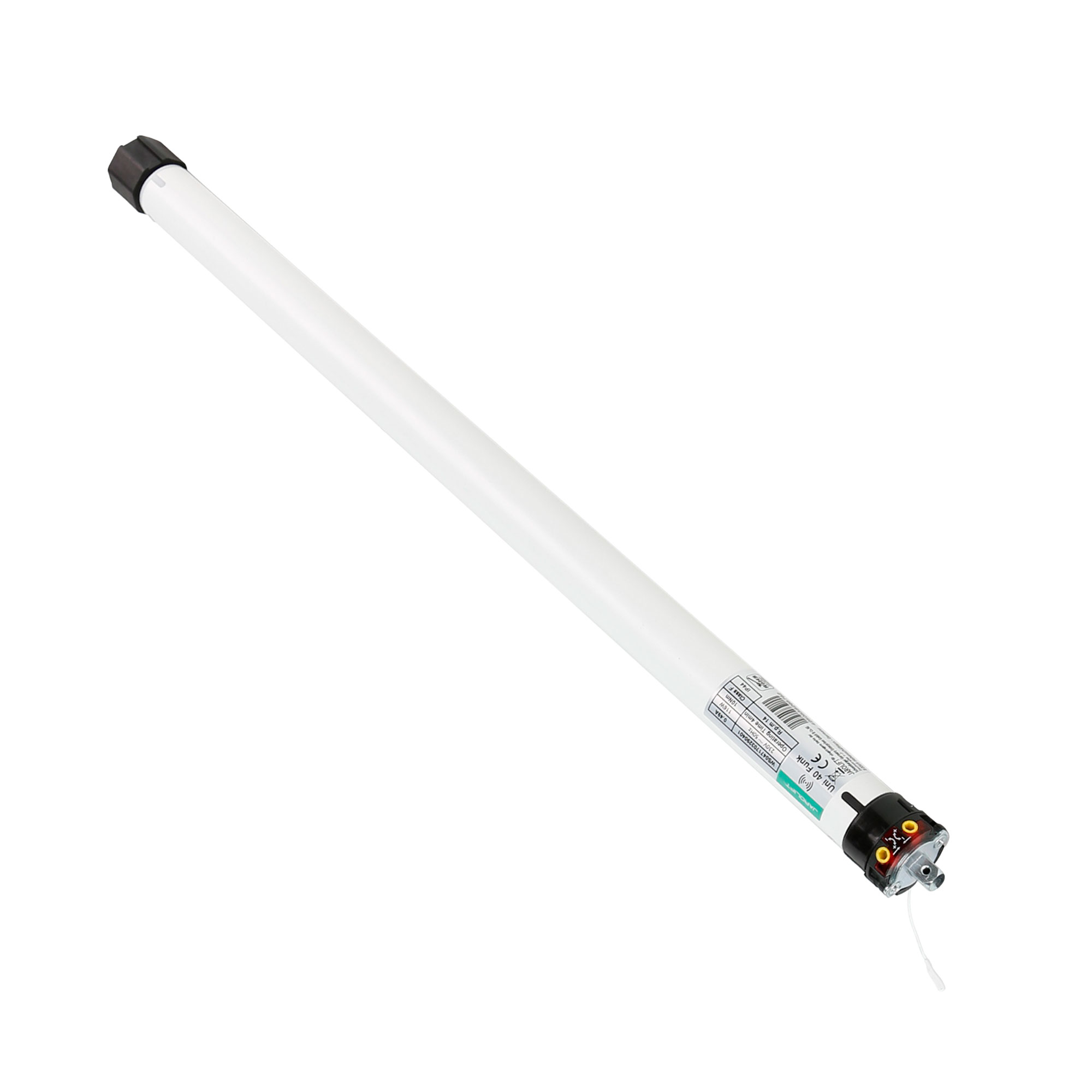 slider_image_019837940432709b97e8b90a40198e66 Due motori per tapparelle radio con connessioni a cavo e etichette