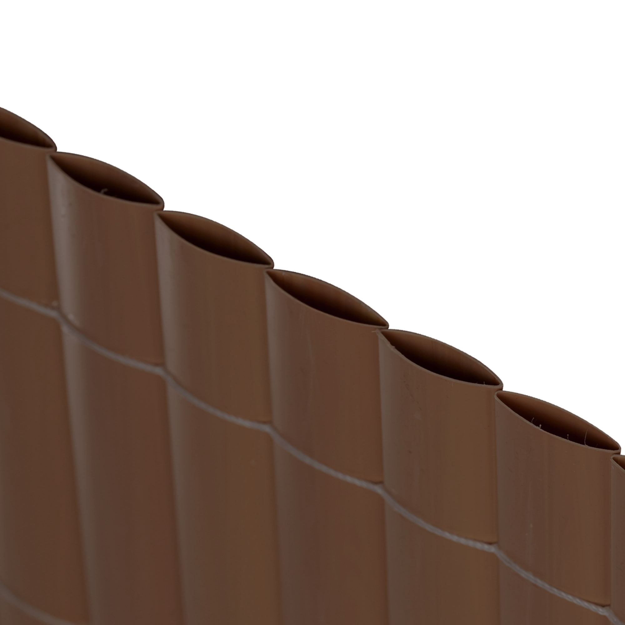 Pannello di protezione in PVC per privacy e protezione, composto da elementi tubolari verticali